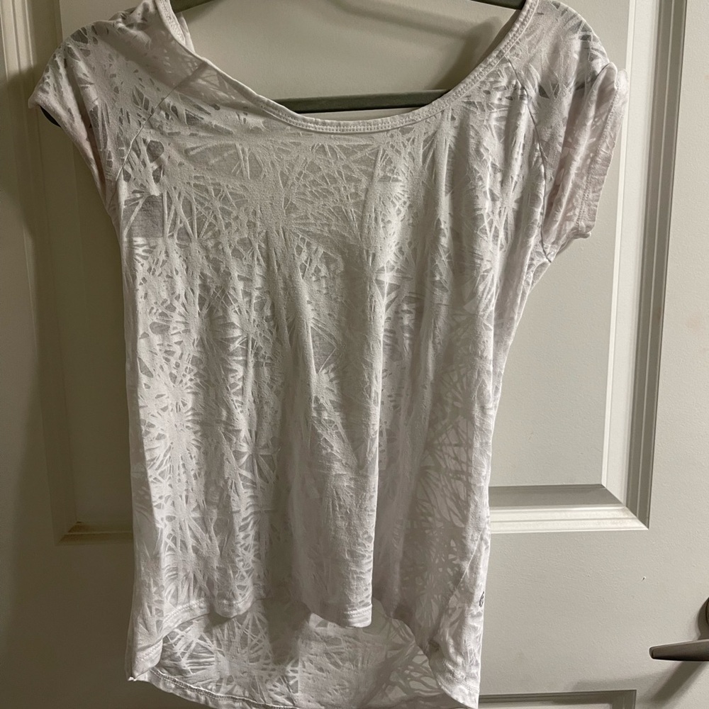 White workout or coverup top